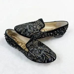 Sam Edelman Avalon Flat Smoking Slipper Black